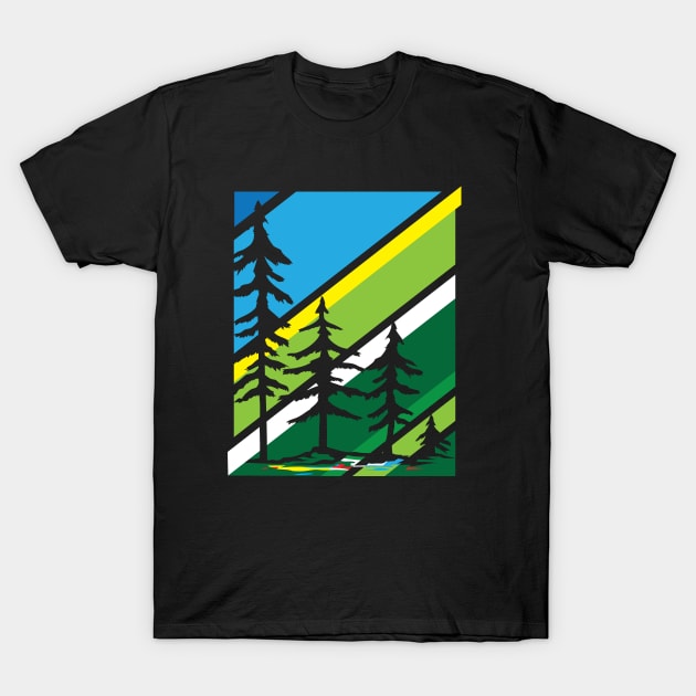 Abstract Modern Mountain T-Shirt by AVEandLIA